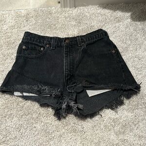 Levi’s Black Jean Shorts